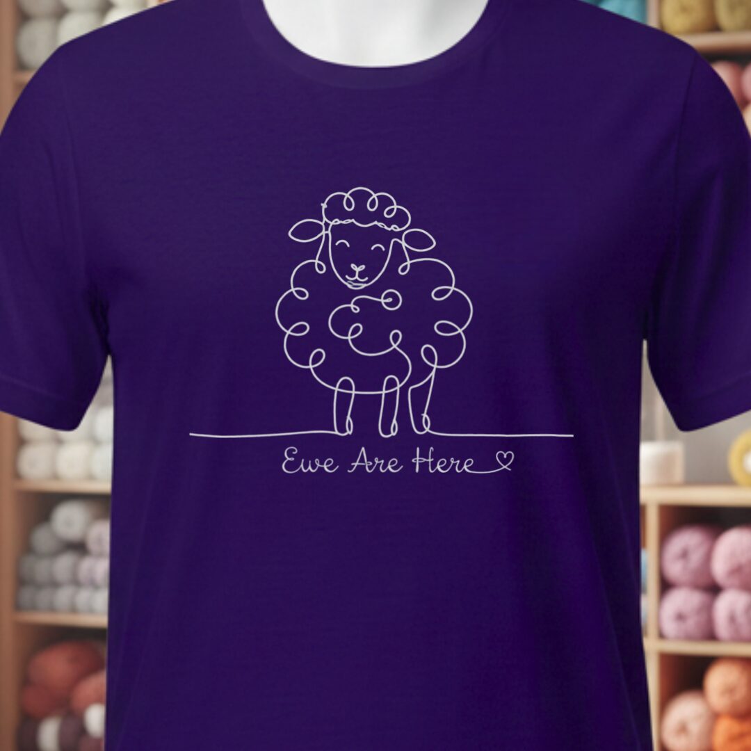 Ewe Are Here T-Shirt Purple t-shirt