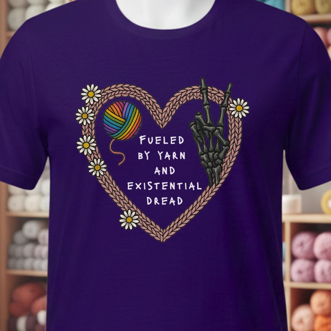 Existential Yarn T-Shirt Purple t-shirt