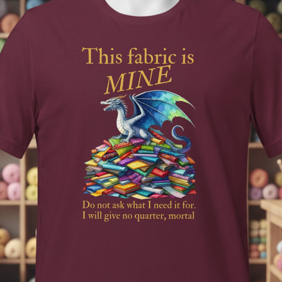 Fabric Dragon Hoarder T-Shirt Maroon t-shirt