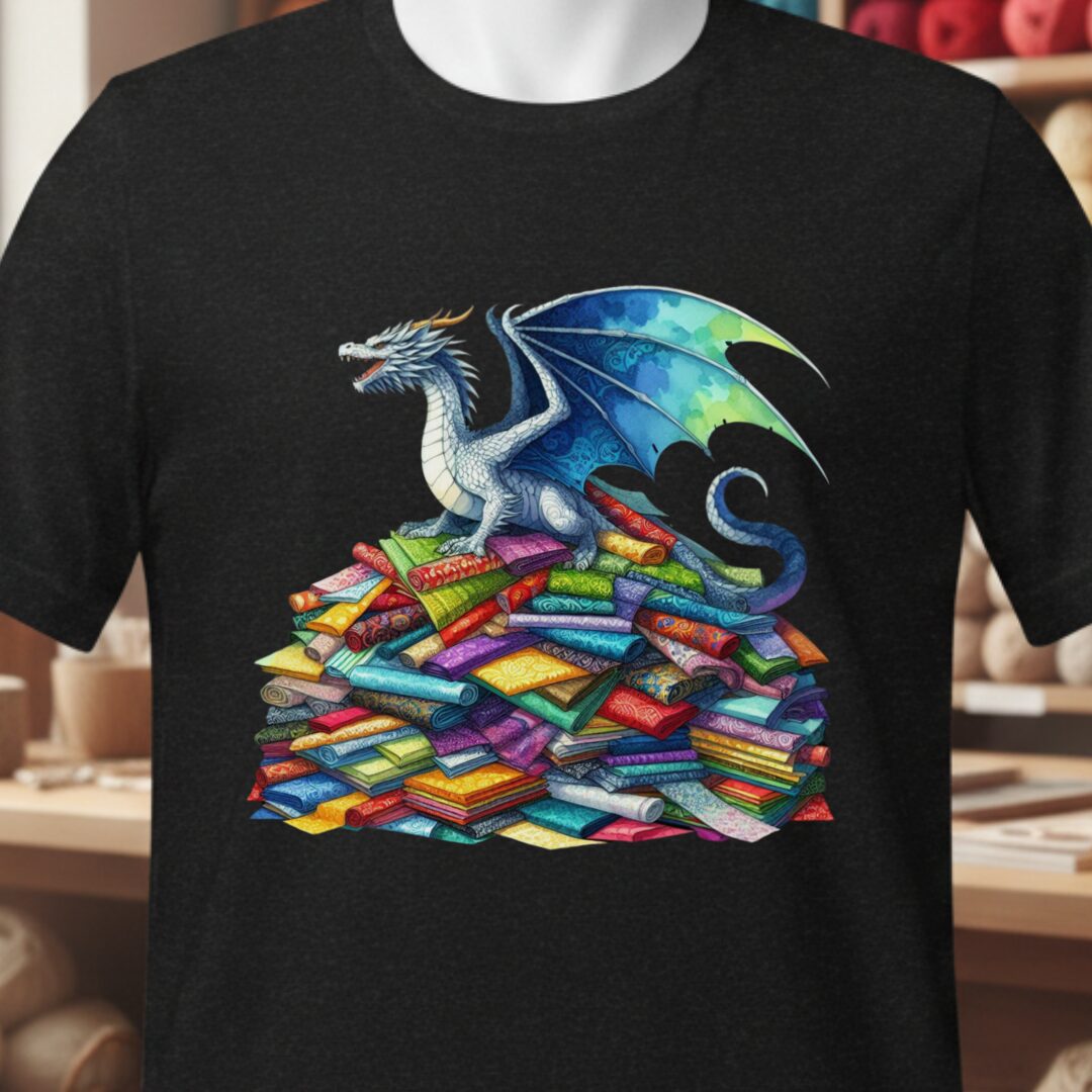 Fabric Hoarder Dragon T-Shirt Black t-shirt