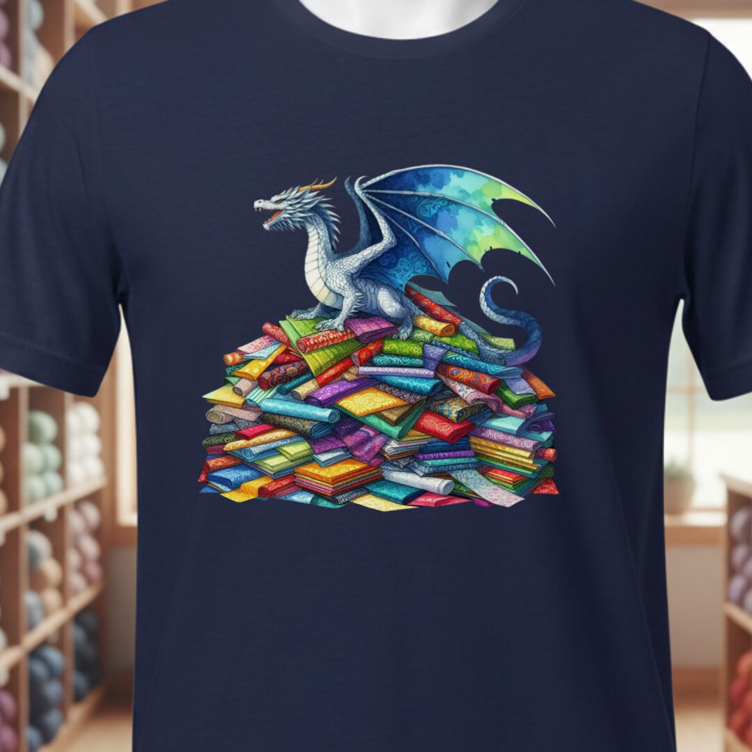 Fabric Hoarder Dragon T-Shirt Navy t-shirt