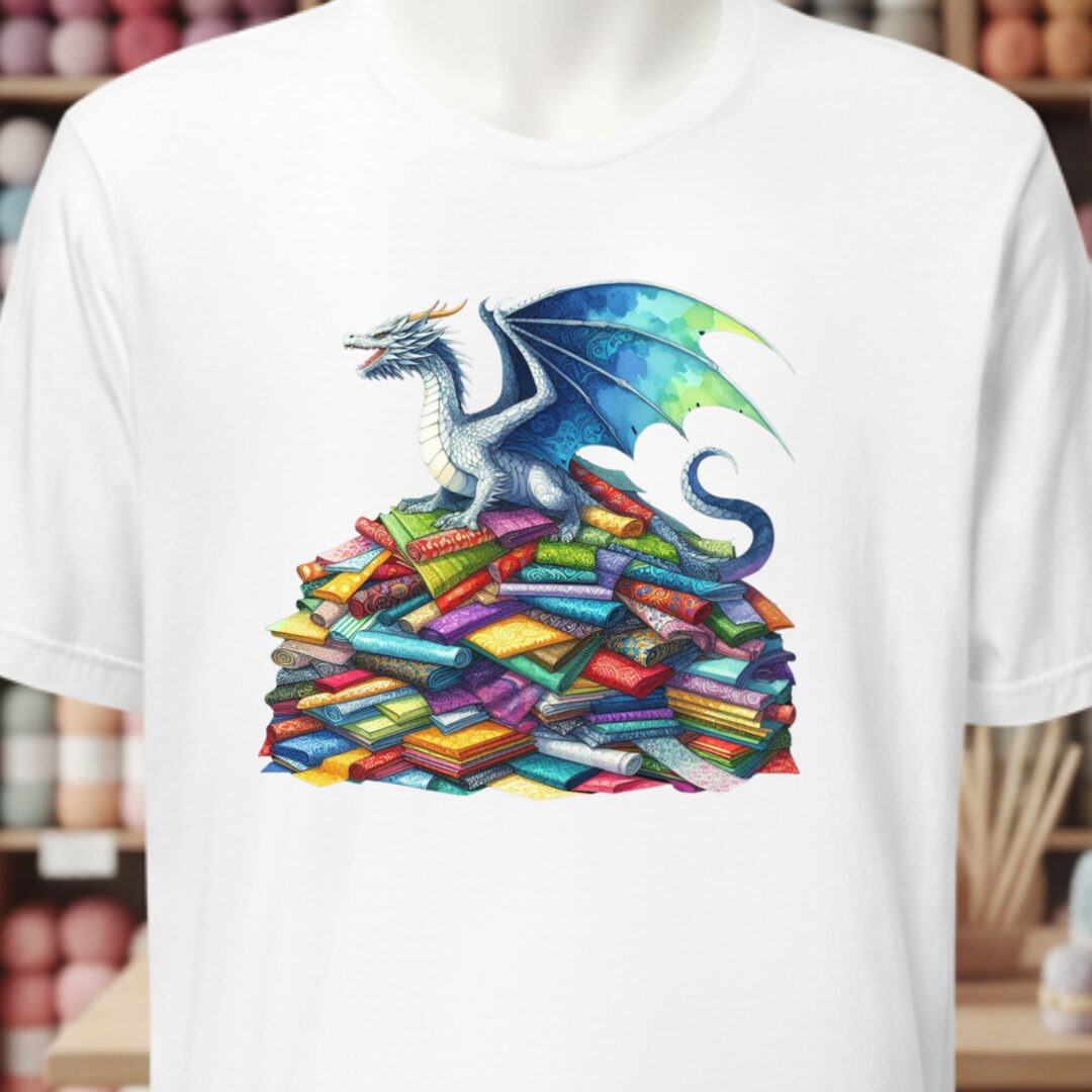 Fabric Hoarder Dragon T-Shirt White t-shirt