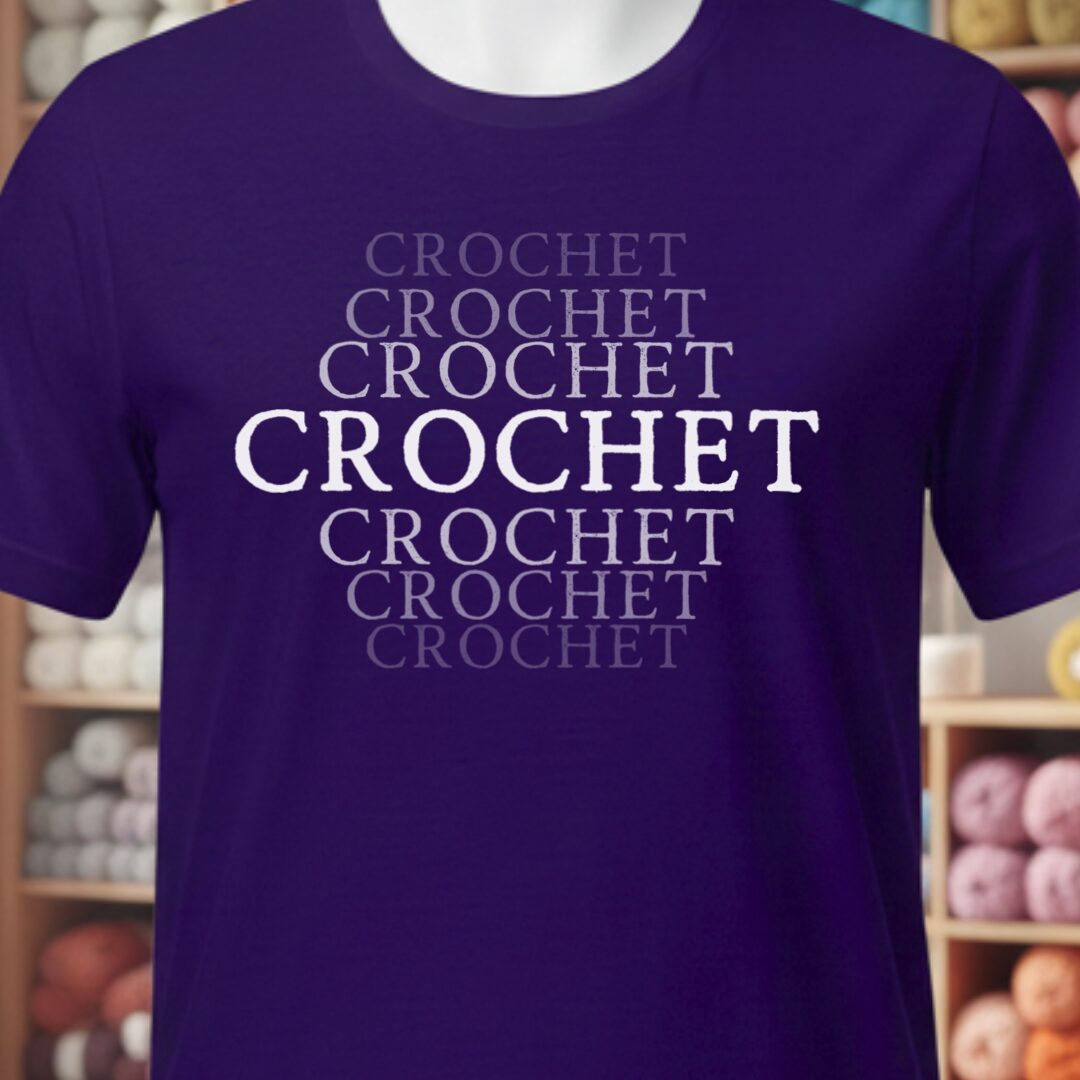 Fading Crochet T-Shirt Purple t-shirt