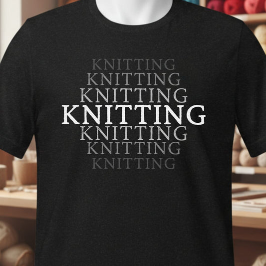 Fading Knitting T-Shirt Black t-shirt