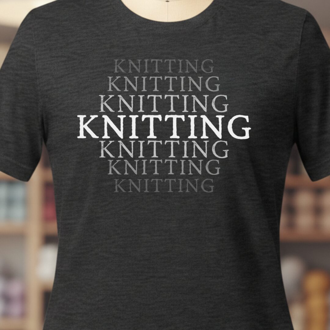 Fading Knitting T-Shirt Dark Grey t-shirt