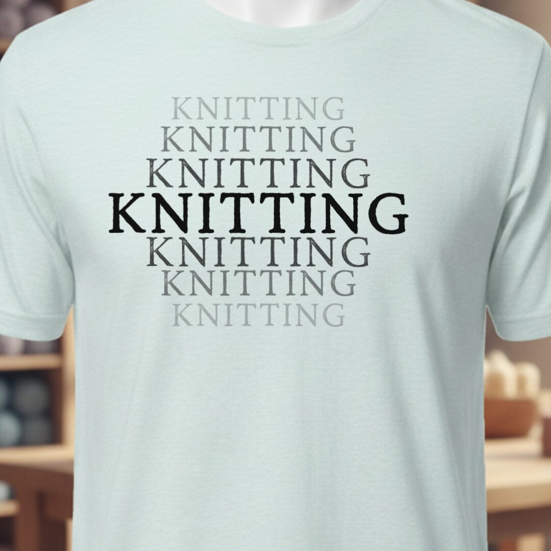 Fading Knitting T-Shirt Ice Blue t-shirt