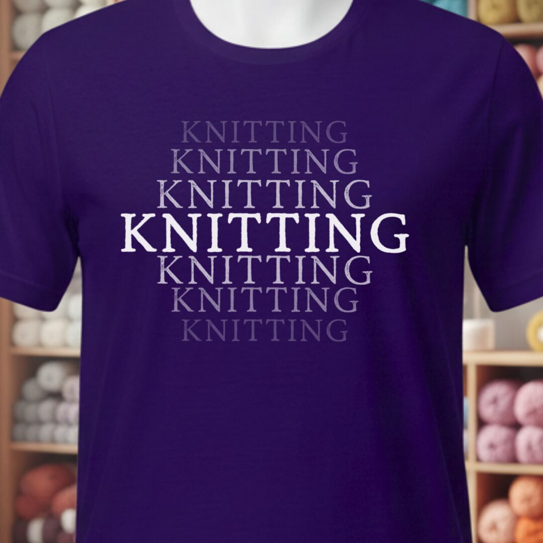 Fading Knitting T-Shirt Purple t-shirt