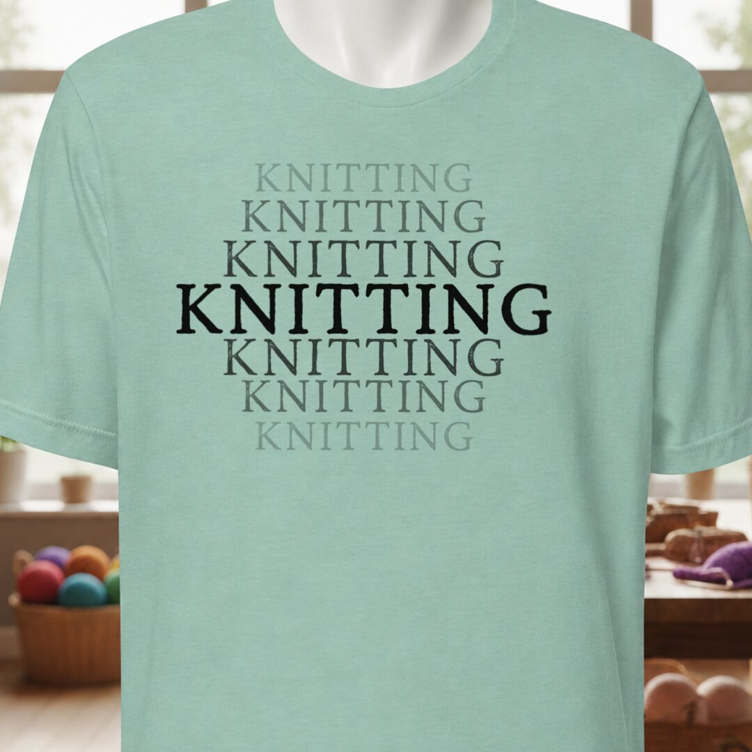 Fading Knitting T-Shirt Sea Breeze t-shirt