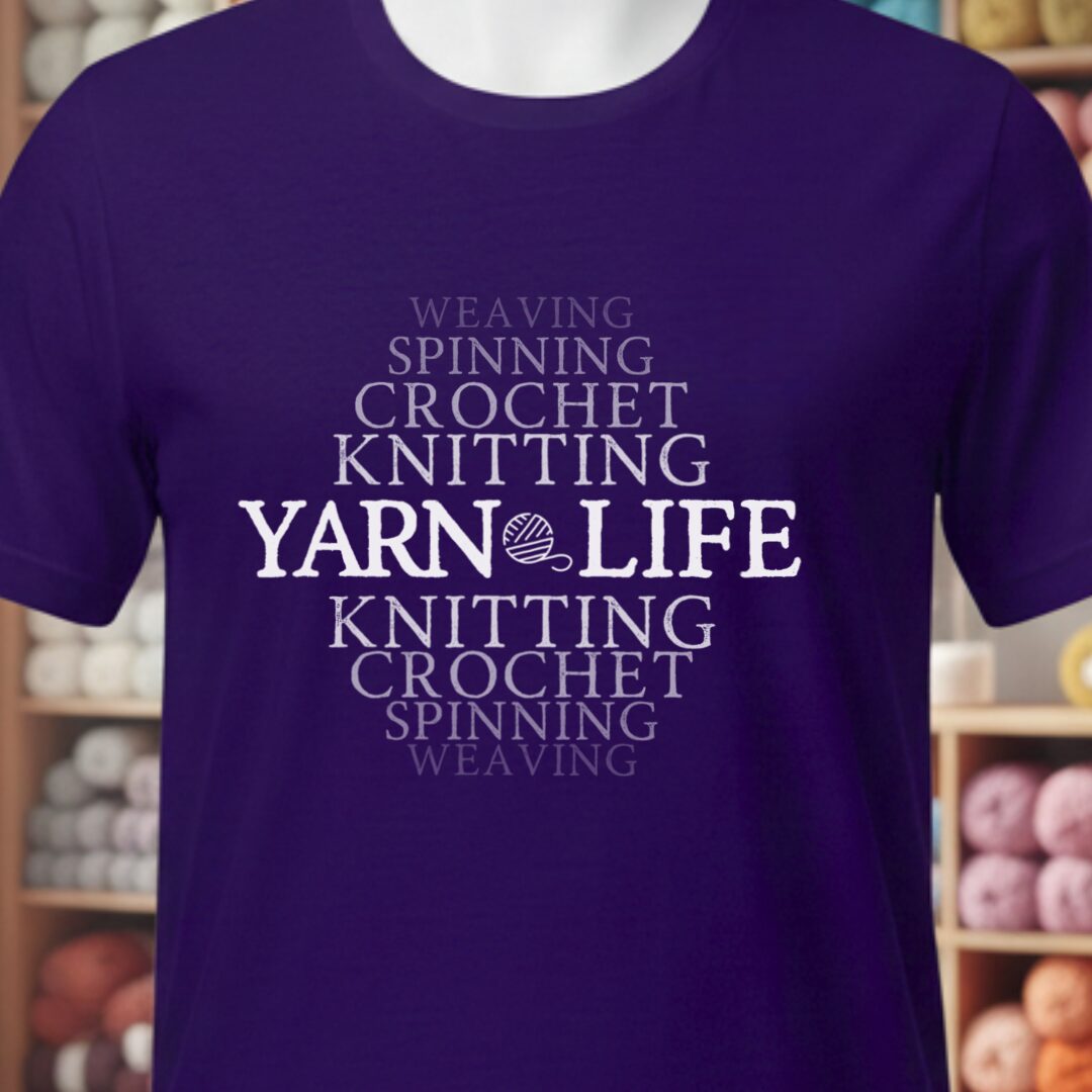 Fading Yarn Life T-Shirt Purple t-shirt
