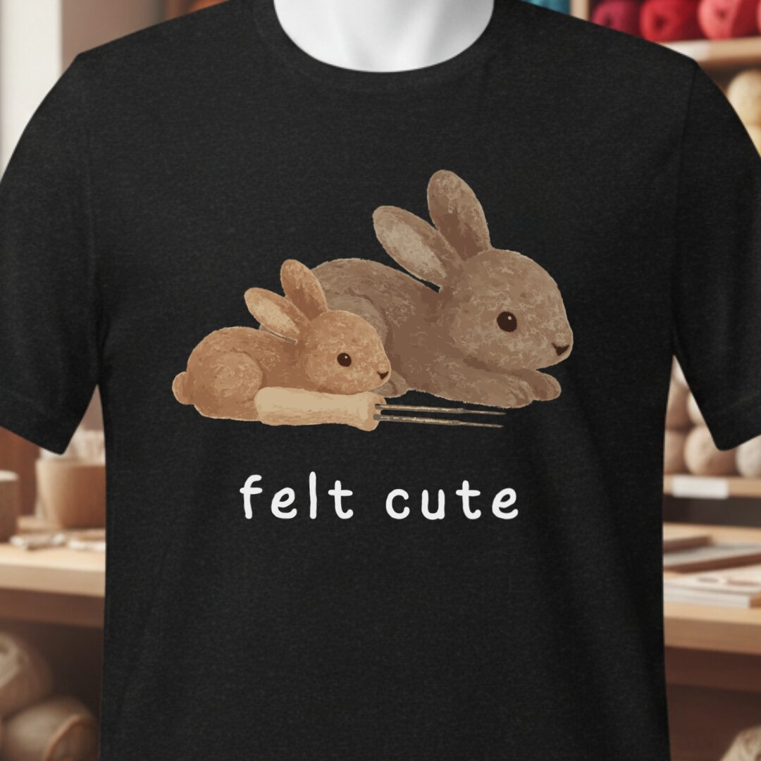 Felt Cute T-Shirt Black t-shirt
