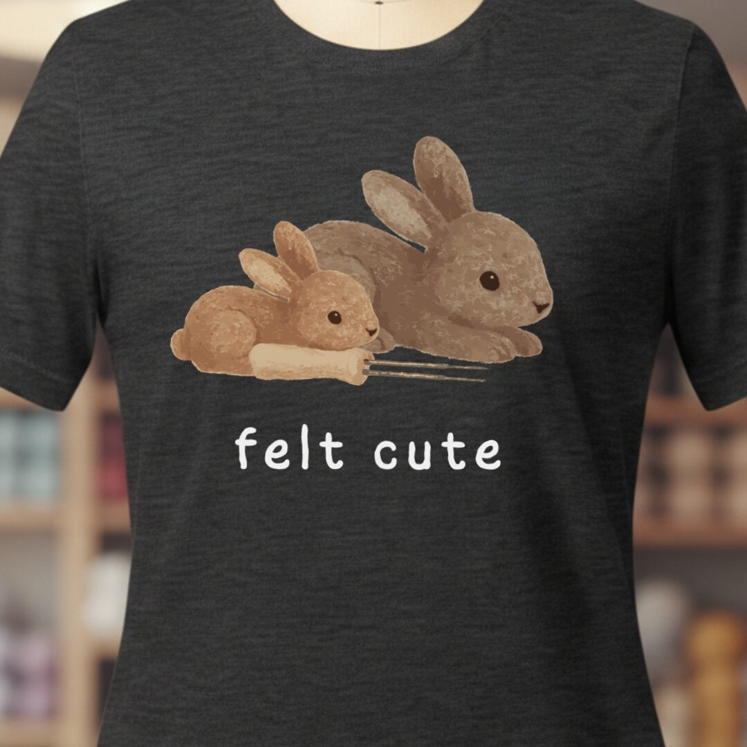 Felt Cute T-Shirt Dark Grey t-shirt