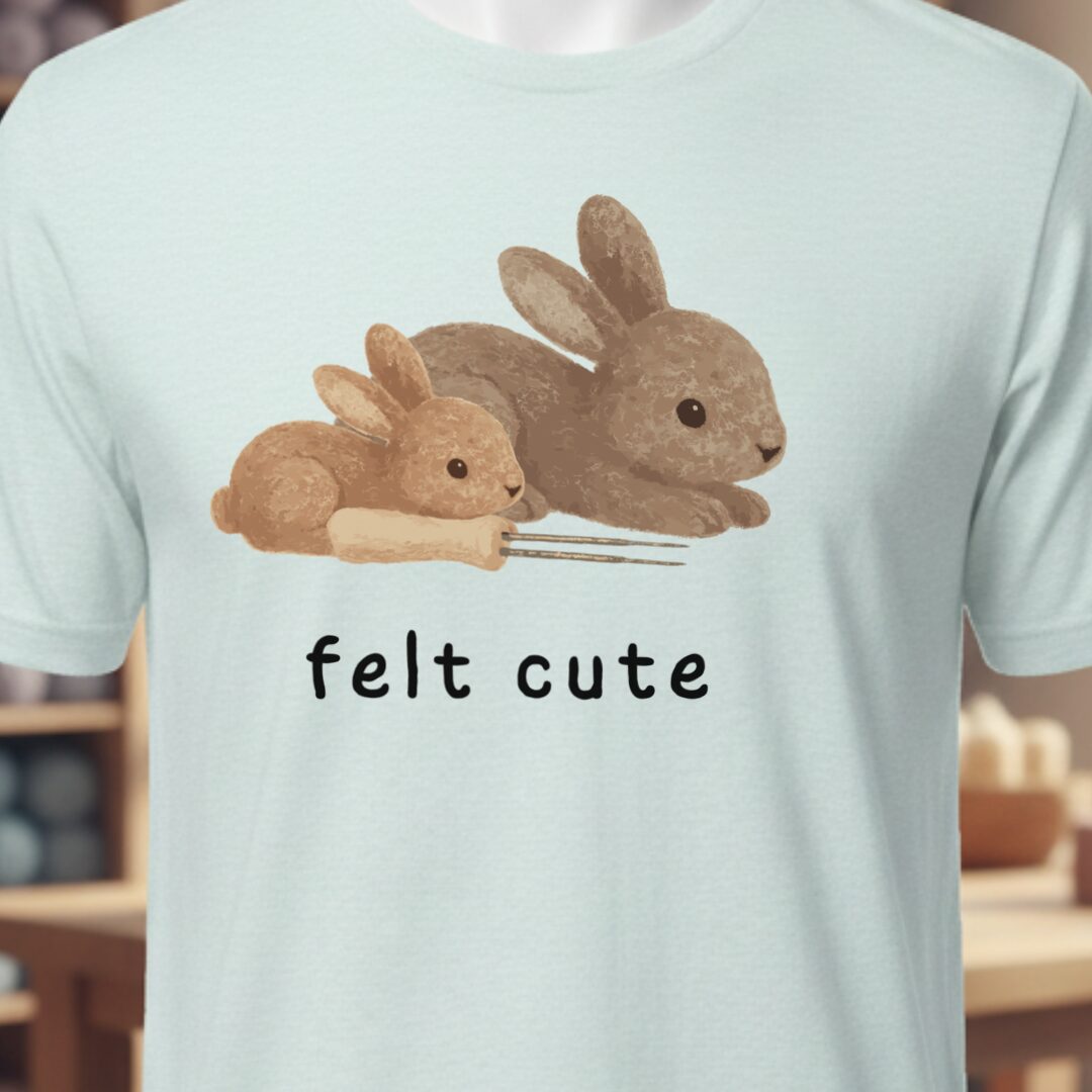 Felt Cute T-Shirt Ice Blue t-shirt