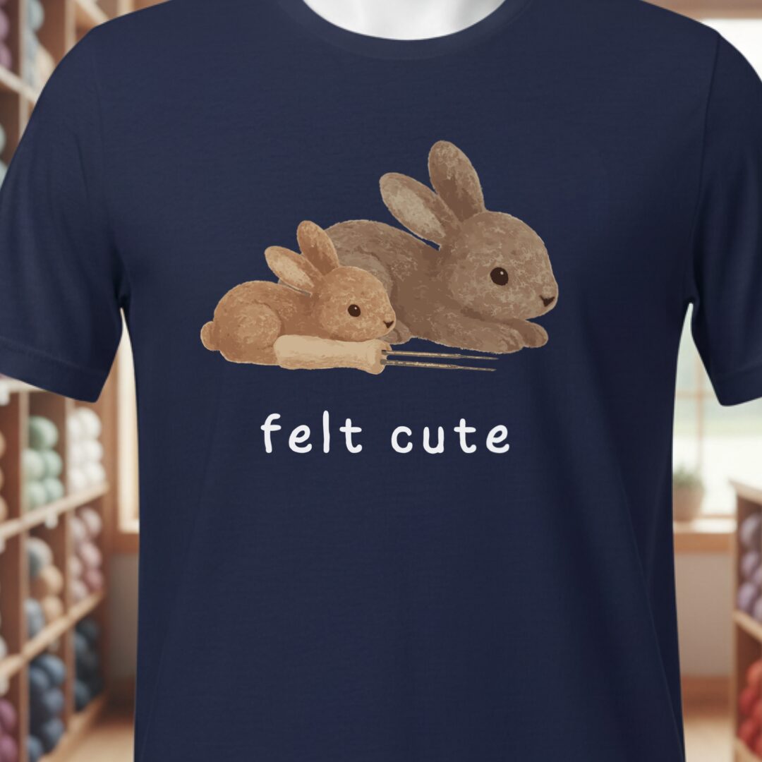 Felt Cute T-Shirt Navy t-shirt
