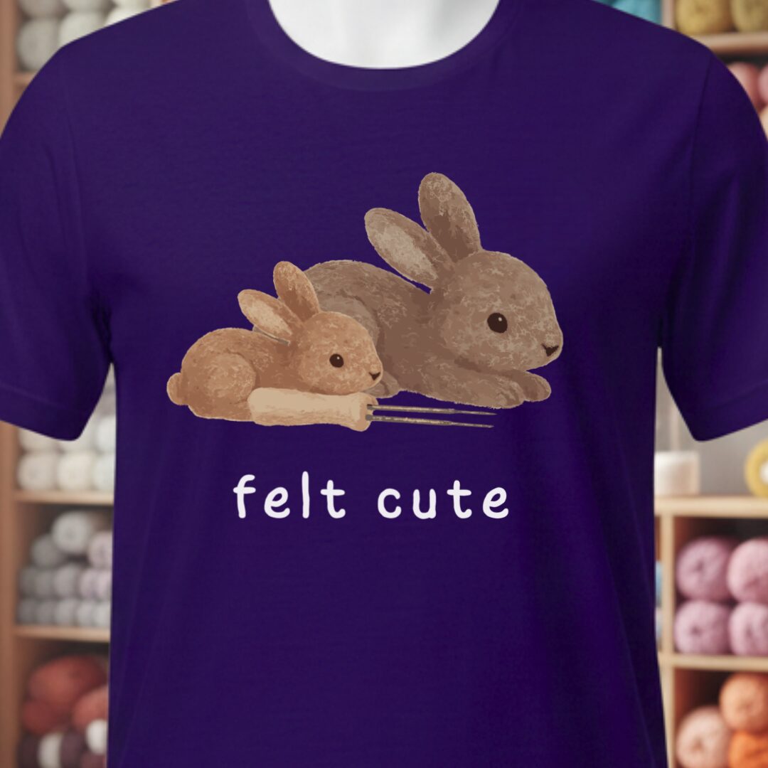 Felt Cute T-Shirt Purple t-shirt