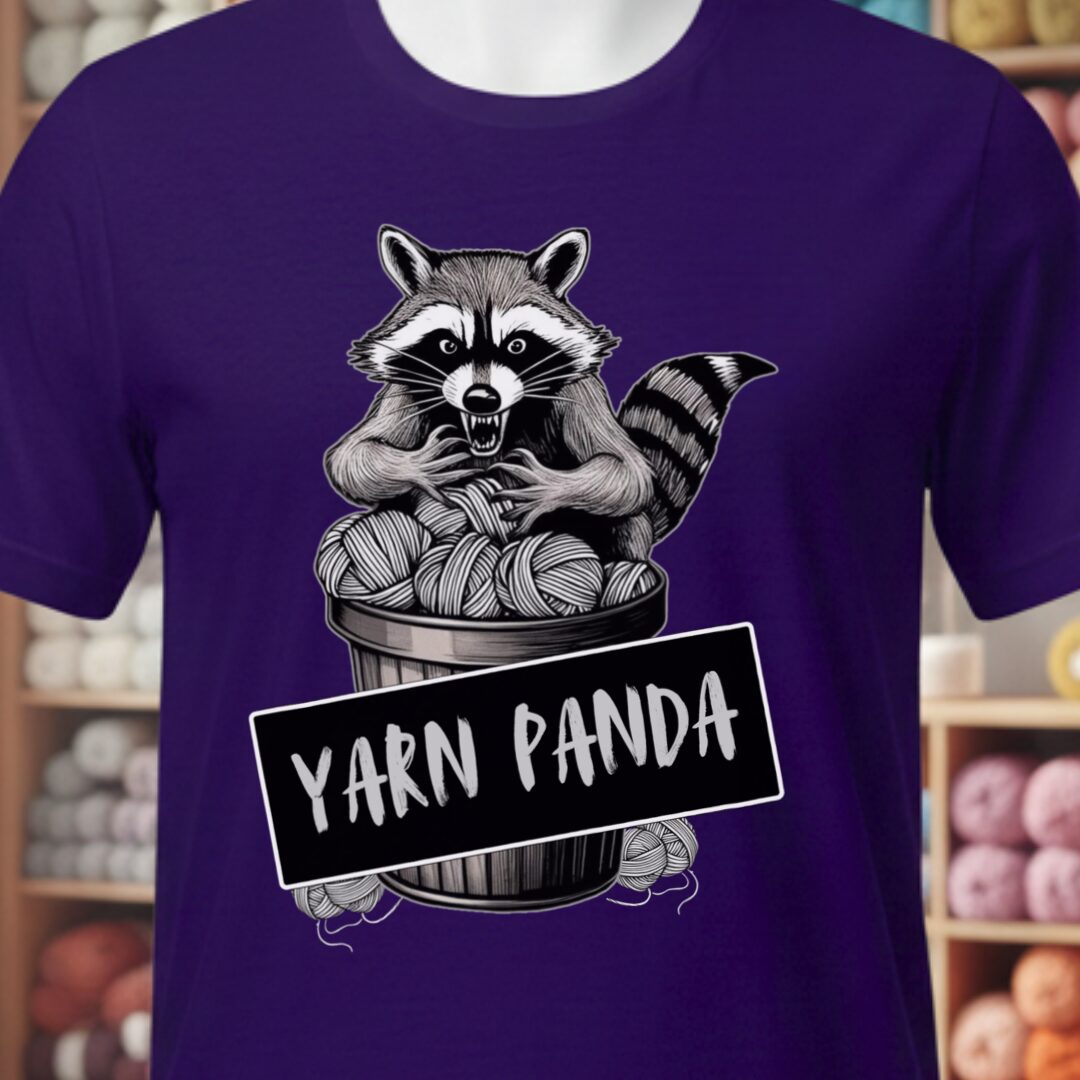 Feral Yarn Panda T-Shirt Purple t-shirt