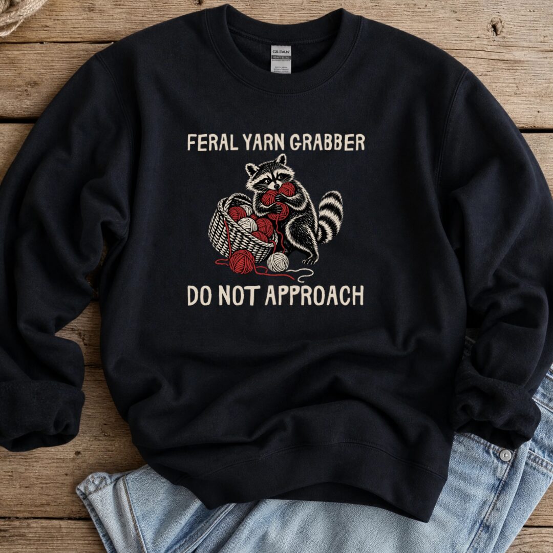 Feral Yarn Thief Sweatshirt Black t-shirt
