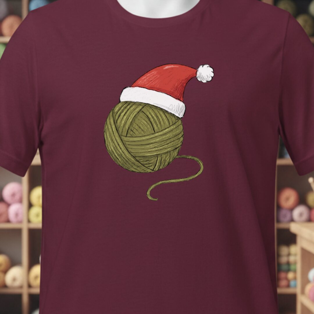 Festive Yarn T-Shirt Maroon t-shirt