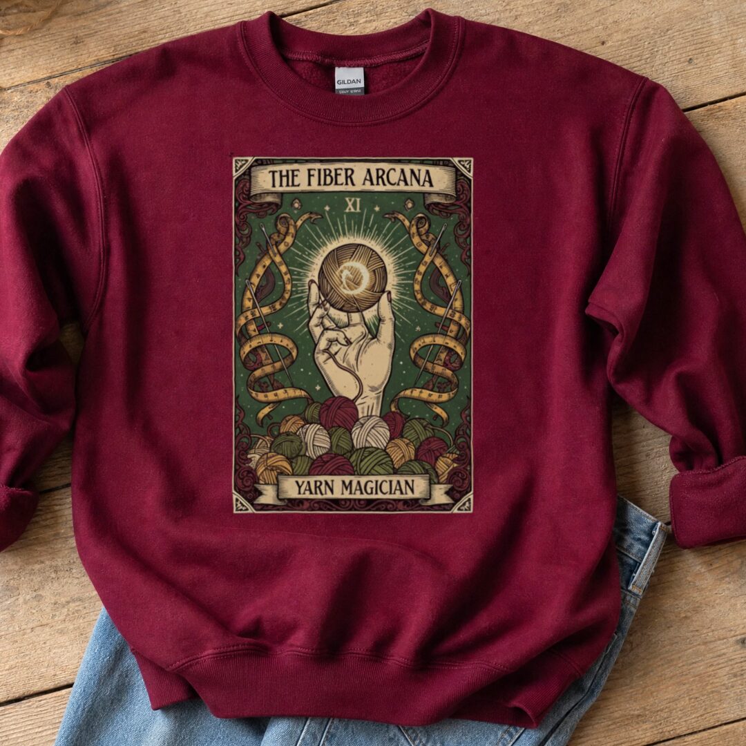 Fiber Arcana Sweatshirt Maroon t-shirt