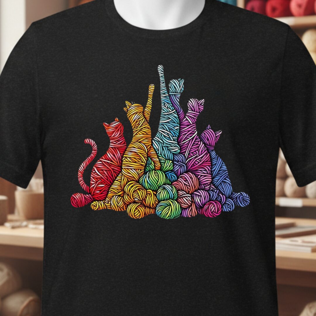 Fiber Felines T-Shirt Black t-shirt