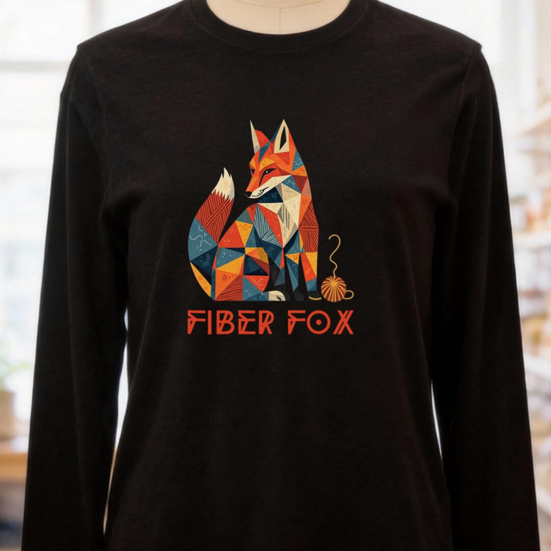 Fiber Fox Long Sleeve Tee Black Heather t-shirt