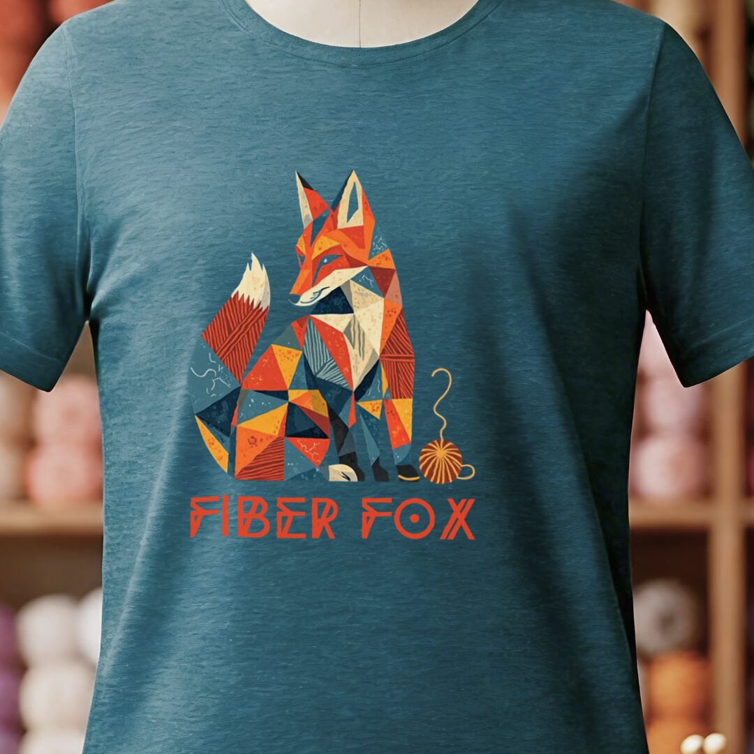 Fiber Fox T-Shirt Teal Blue t-shirt