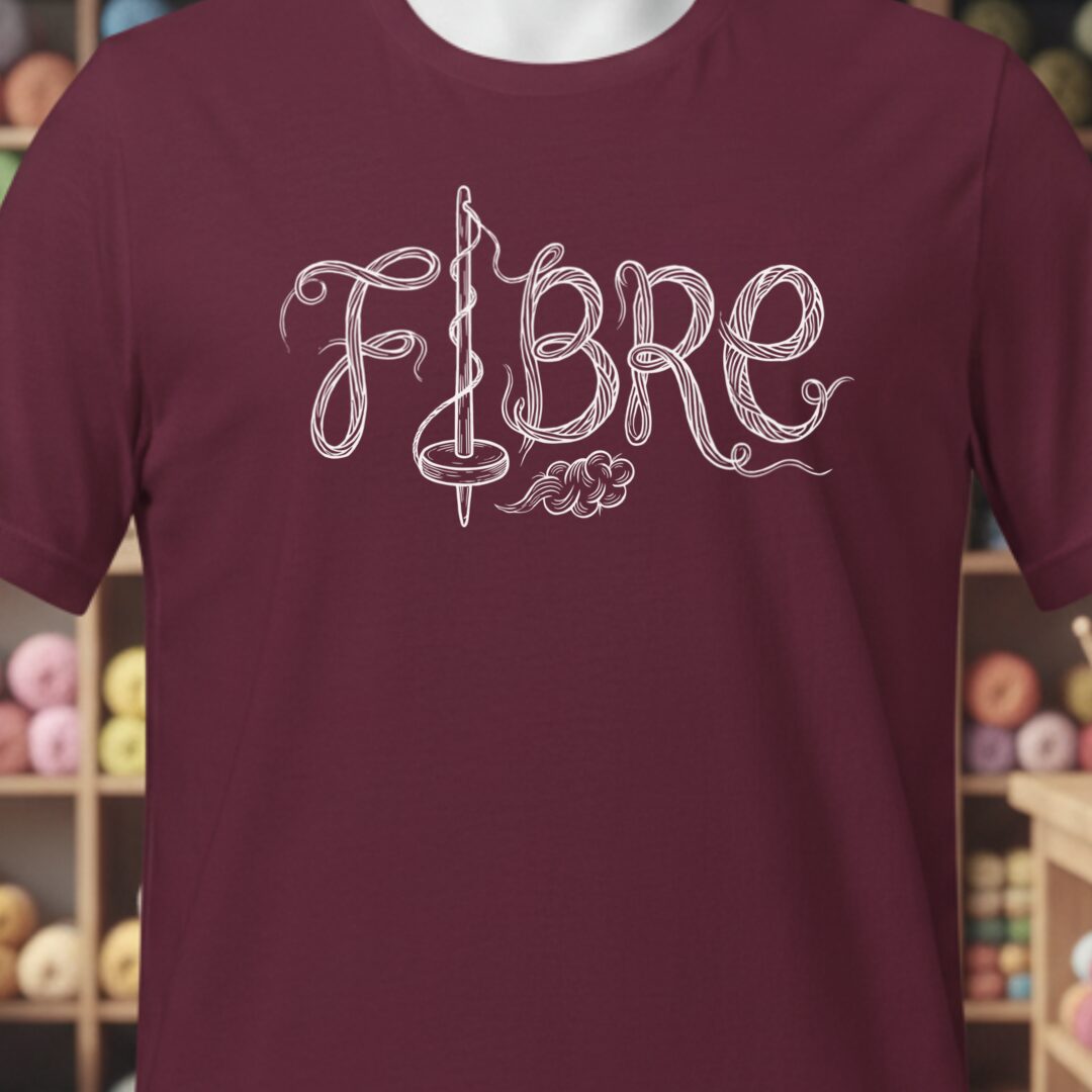 Fibre Text T-Shirt Maroon t-shirt