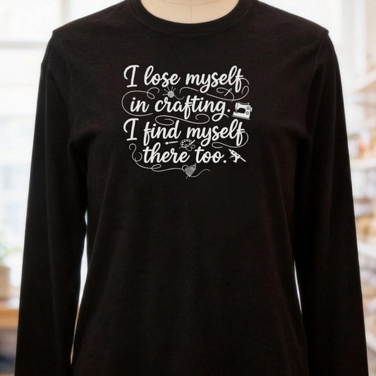 Find Myself Long Sleeve Tee Black t-shirt