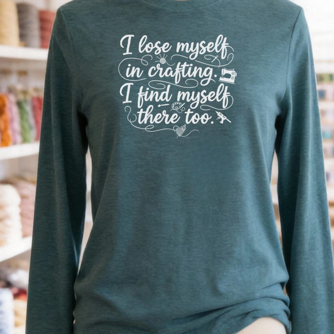 Find Myself Long Sleeve Tee Teal t-shirt