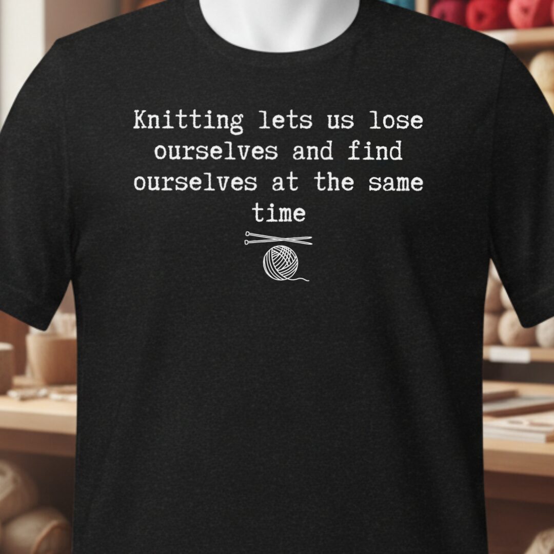 Find Ourselves Knitting T-Shirt Black t-shirt