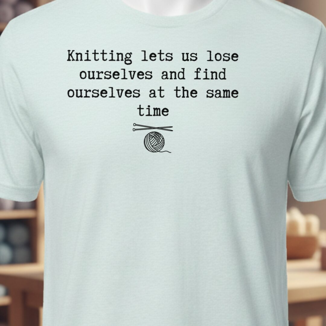 Find Ourselves Knitting T-Shirt Ice Blue t-shirt