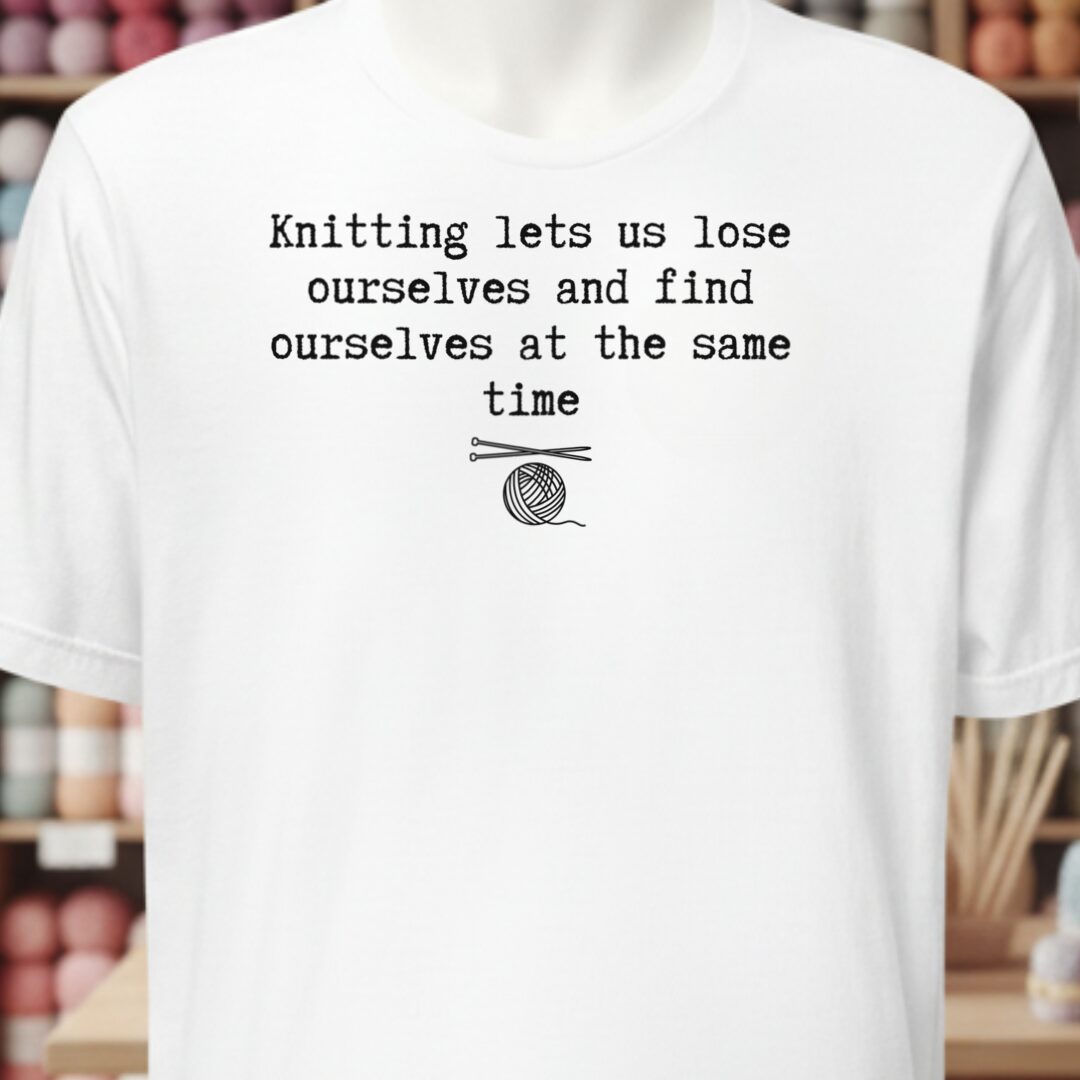 Find Ourselves Knitting T-Shirt White t-shirt