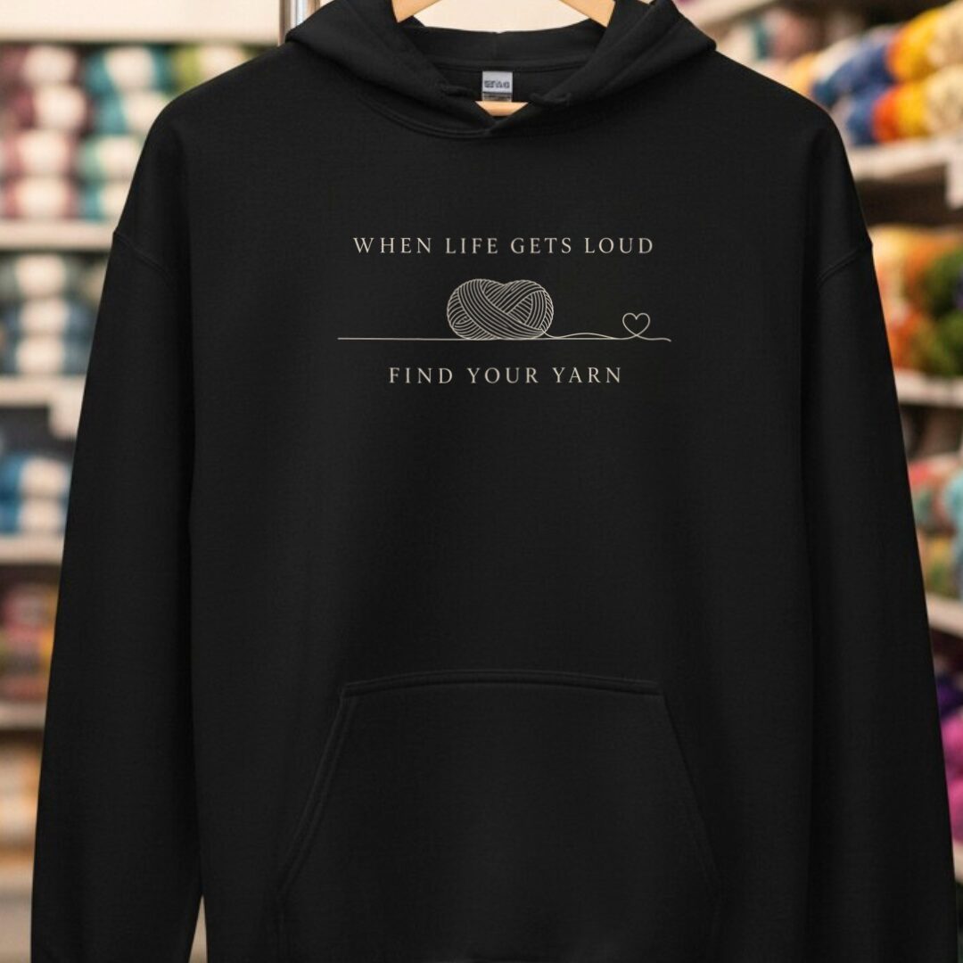 Find Your Yarn Black Hoodie.jpg