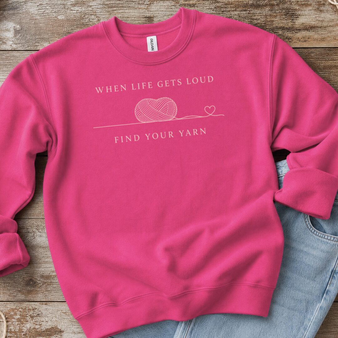 Find Your Yarn Bright Pink Sweatshirt.jpg