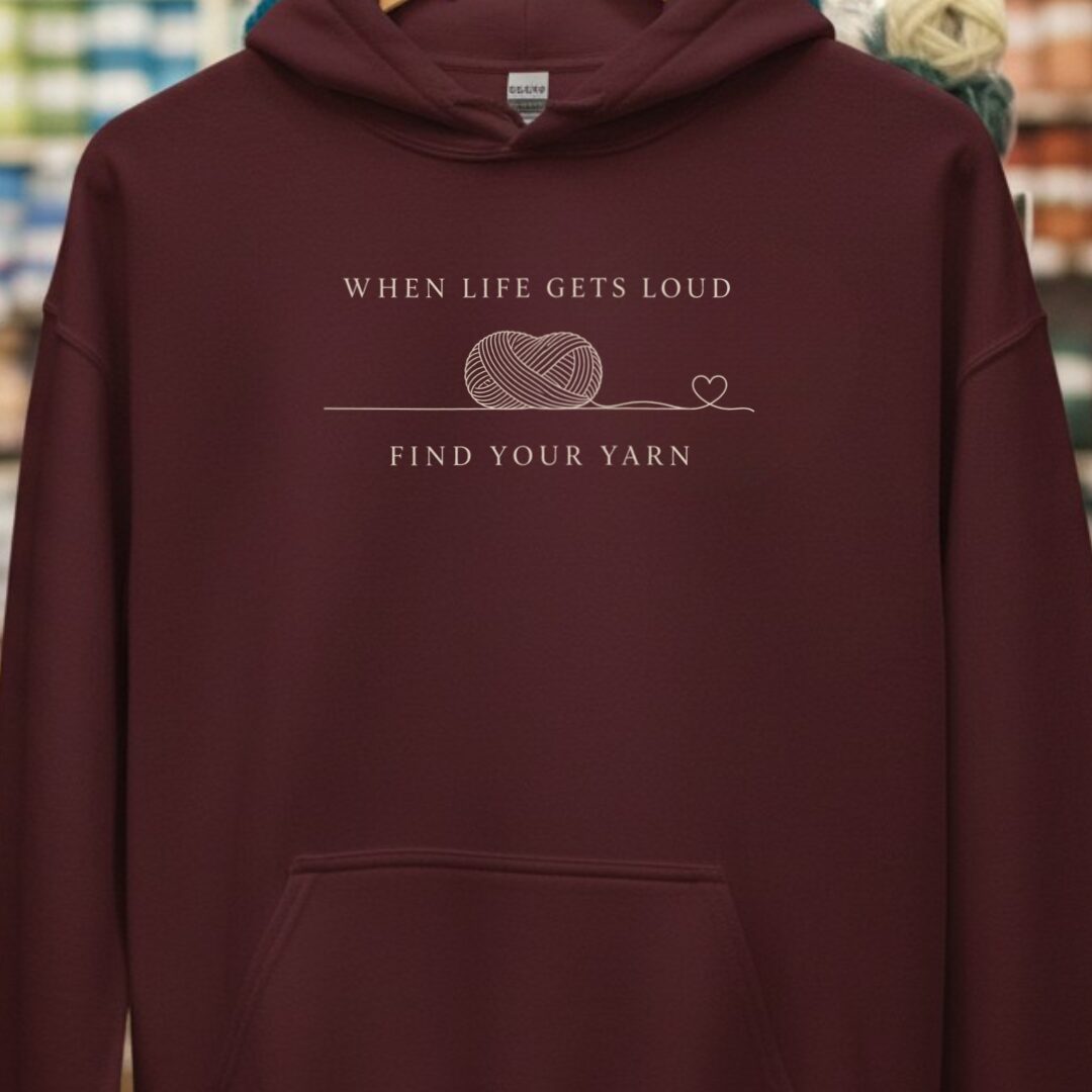 Find Your Yarn Maroon Hoodie.jpg