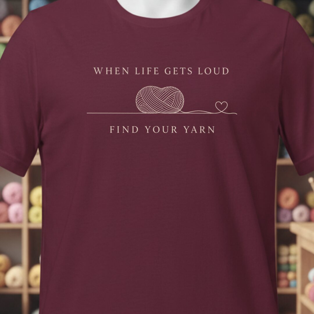 Find Your Yarn Maroon T-Shirt.jpg