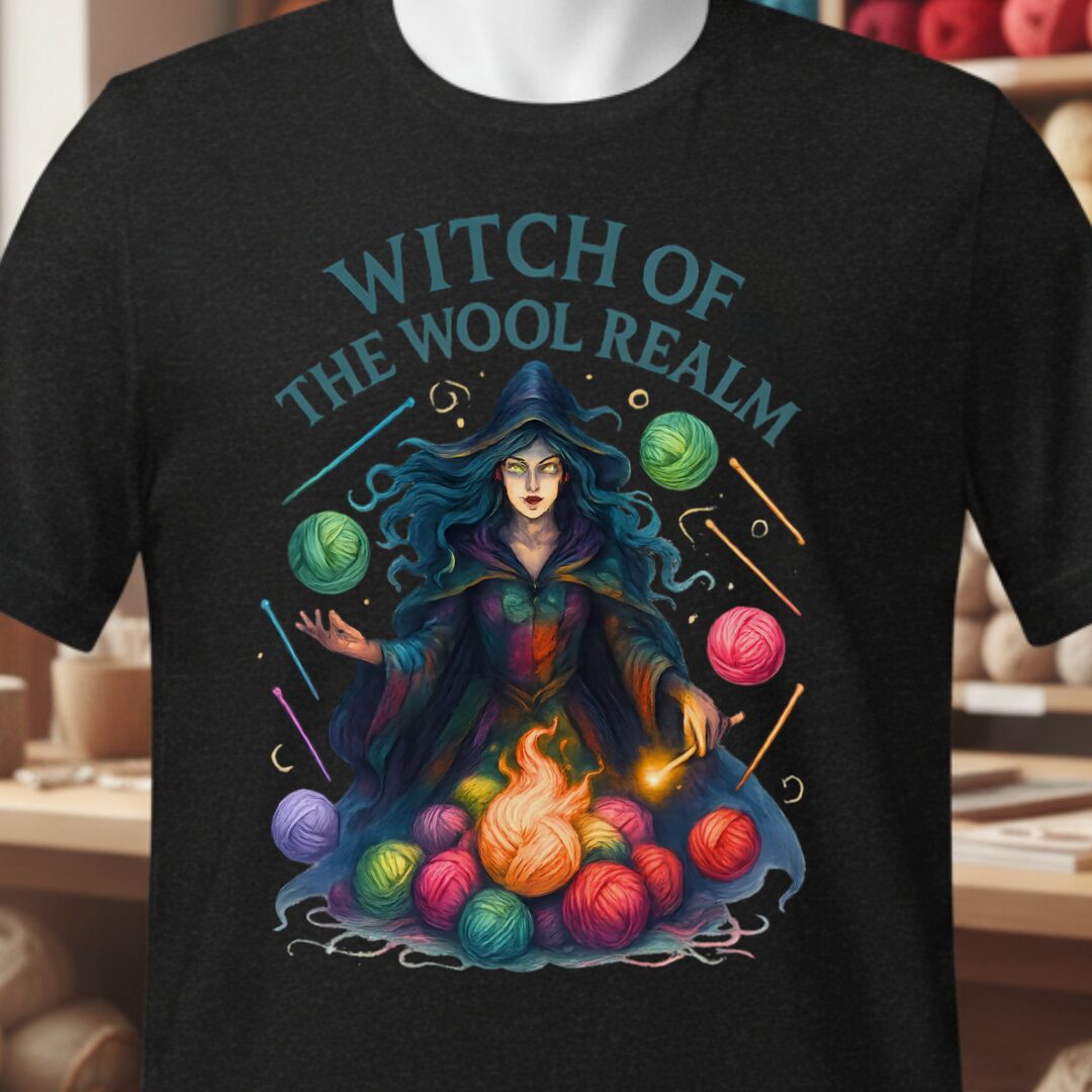 Fire Witch of the Wool Realm T-Shirt Black t-shirt