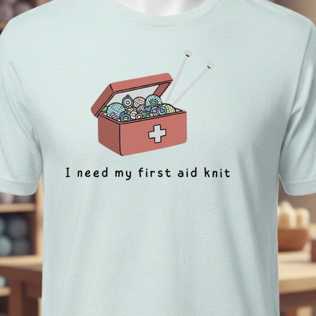 First Aid Knit T-Shirt Ice Blue t-shirt