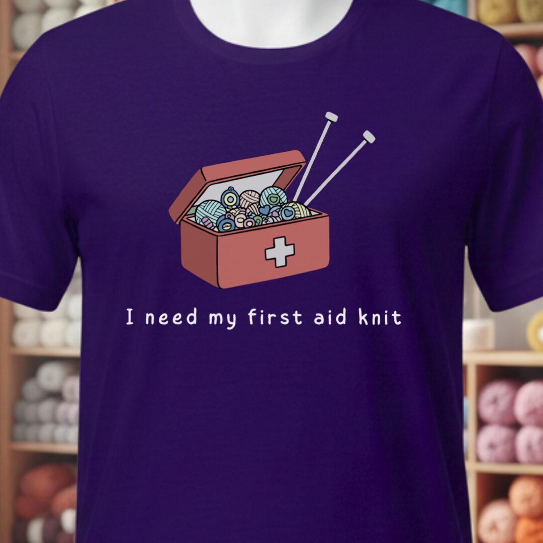 First Aid Knit T-Shirt Purple t-shirt