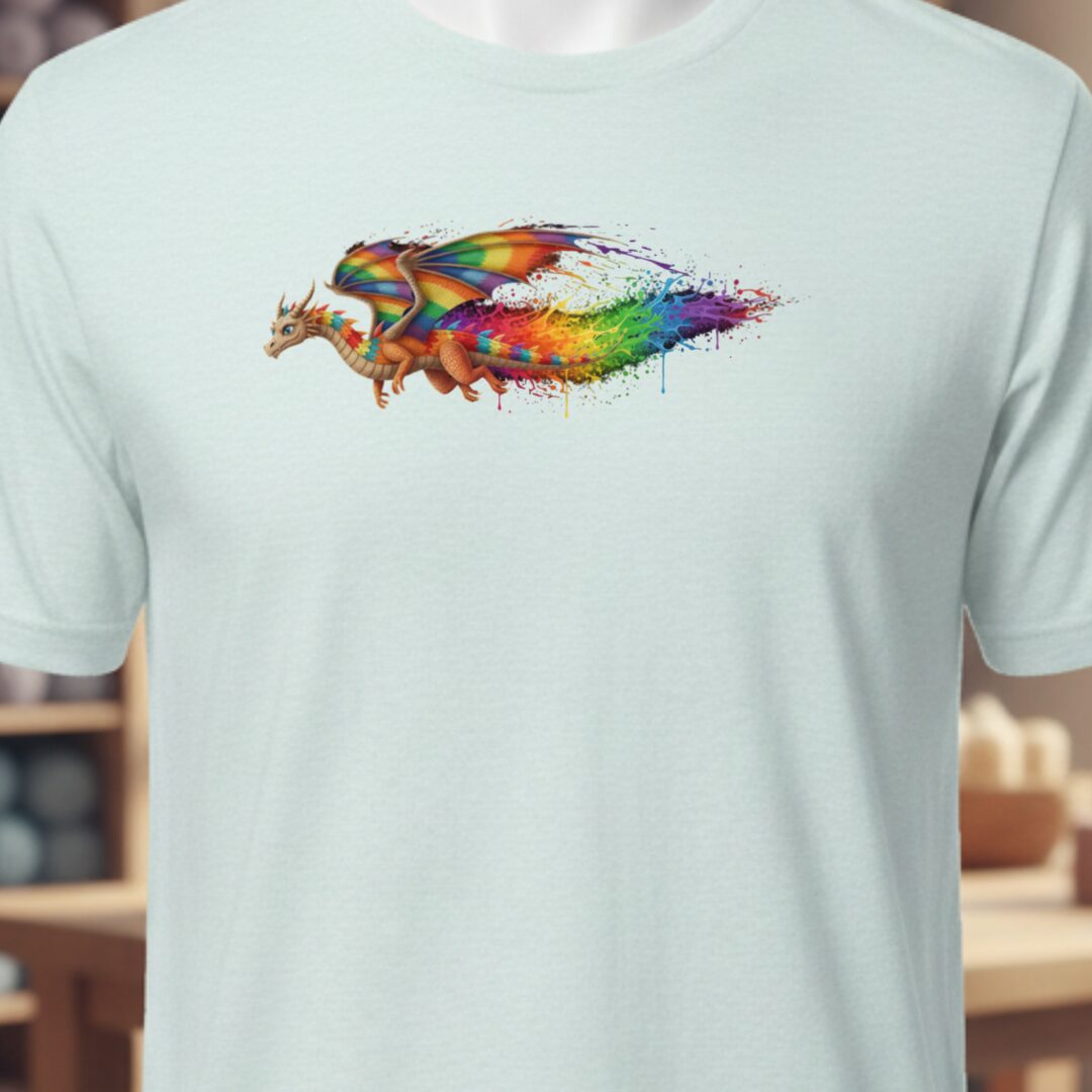 Flight Dragon Dye Splash T-Shirt Ice Blue t-shirt