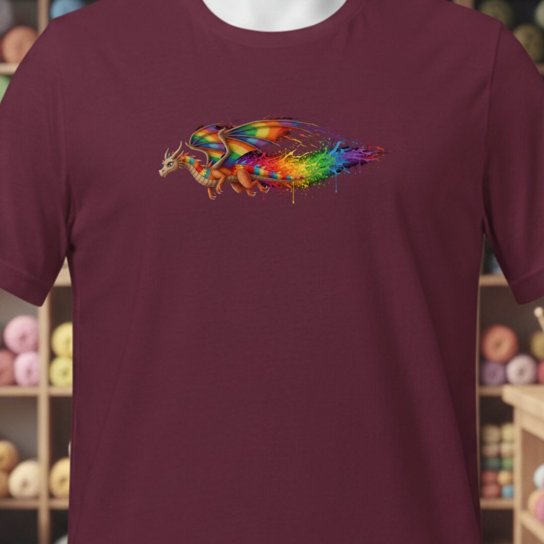 Flight Dragon Dye Splash T-Shirt Maroon t-shirt
