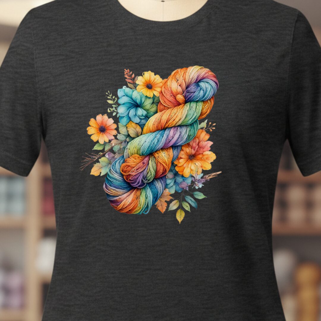Floral Skein T-Shirt Dark Grey t-shirt