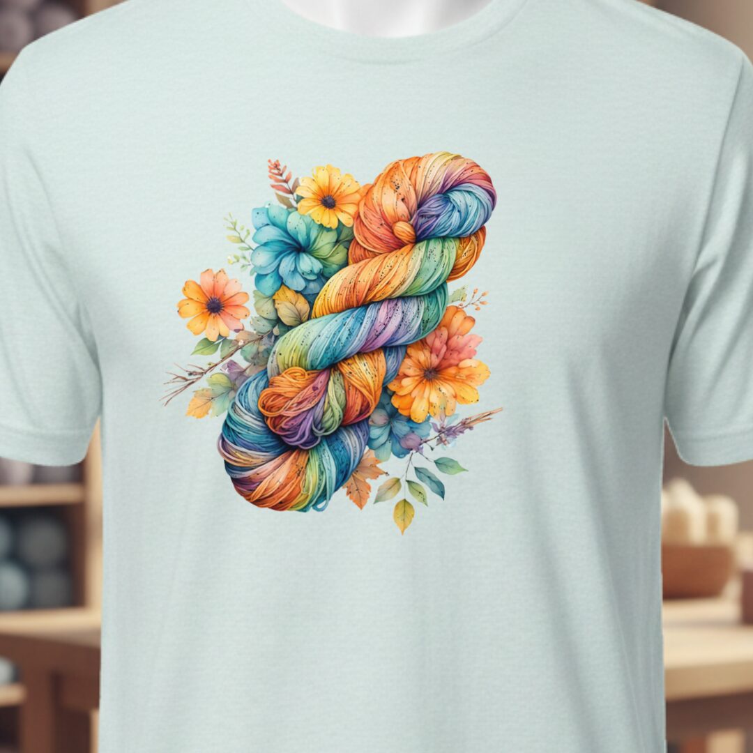 Floral Skein T-Shirt Ice Blue t-shirt
