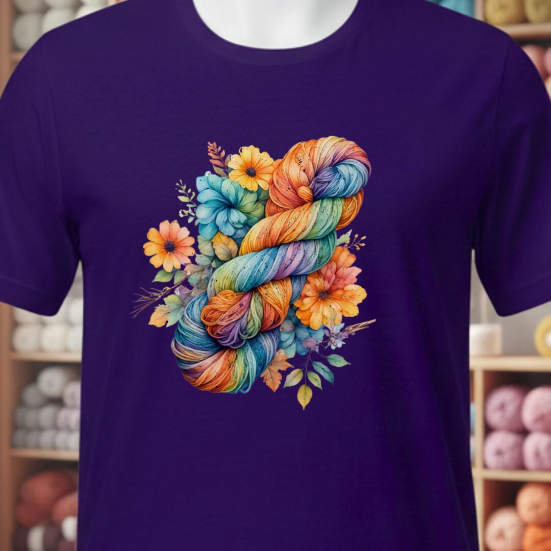 Floral Skein T-Shirt Purple t-shirt