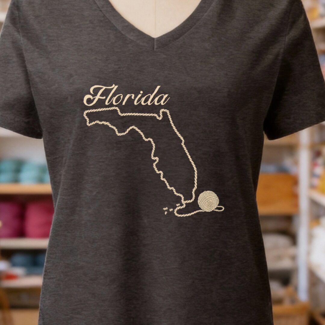 Florida V-Neck T-Shirt Dark Grey t-shirt
