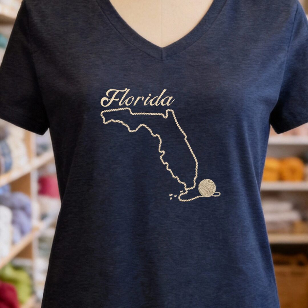 Florida V-Neck T-Shirt Navy t-shirt