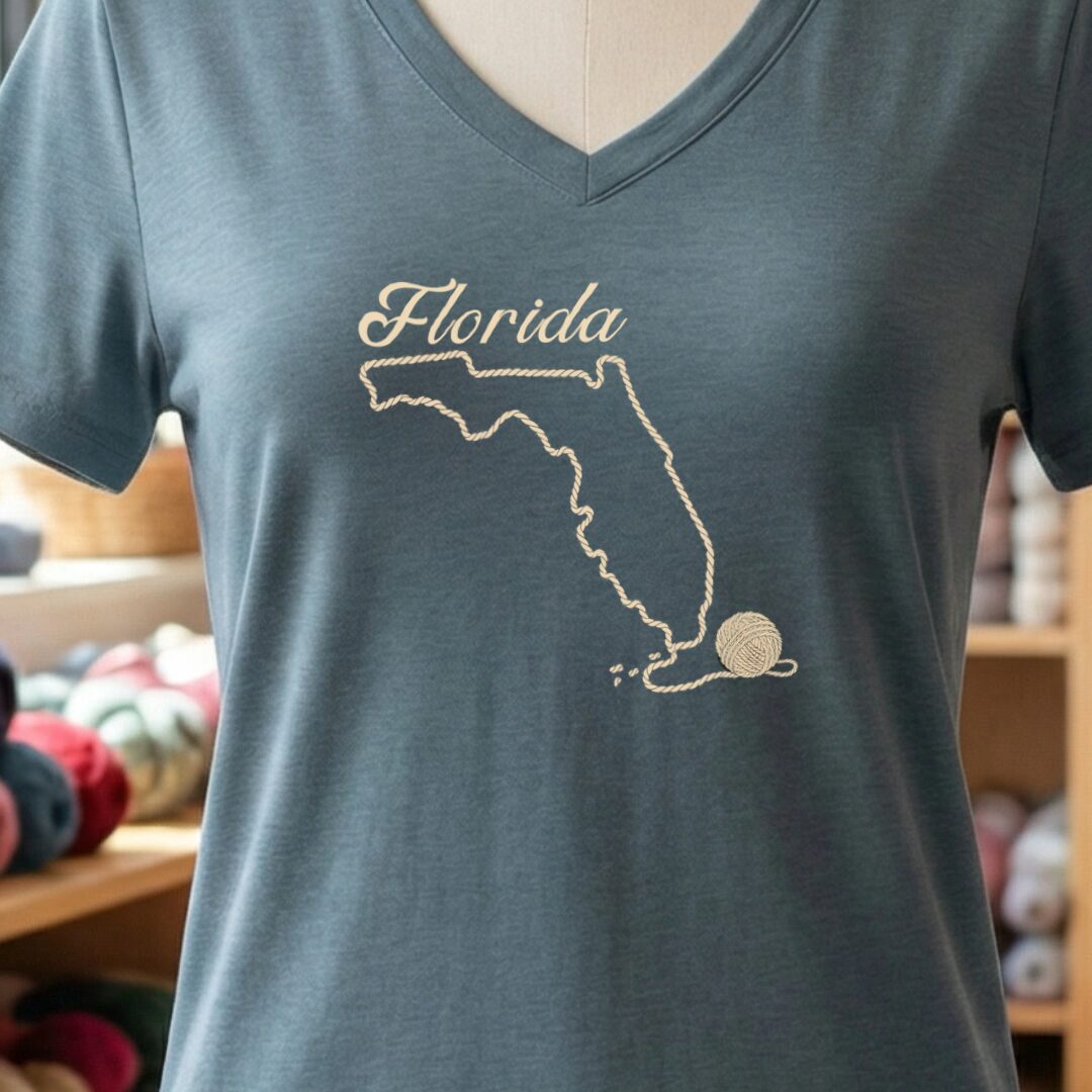 Florida V-Neck T-Shirt Slate t-shirt