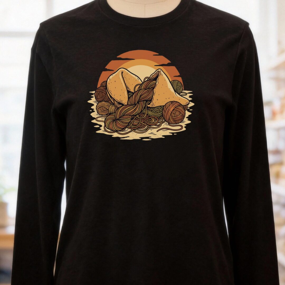 Fortune Cookie Long Sleeve Tee Black t-shirt