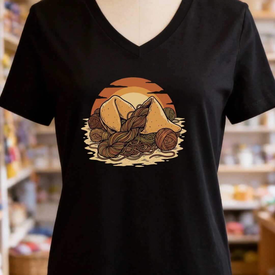 Fortune Cookie V-Neck T-Shirt Black t-shirt