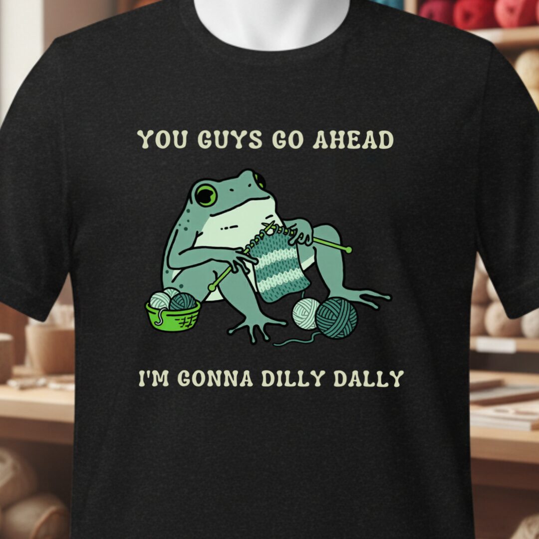 Frog Dilly Dallying T-Shirt Black t-shirt