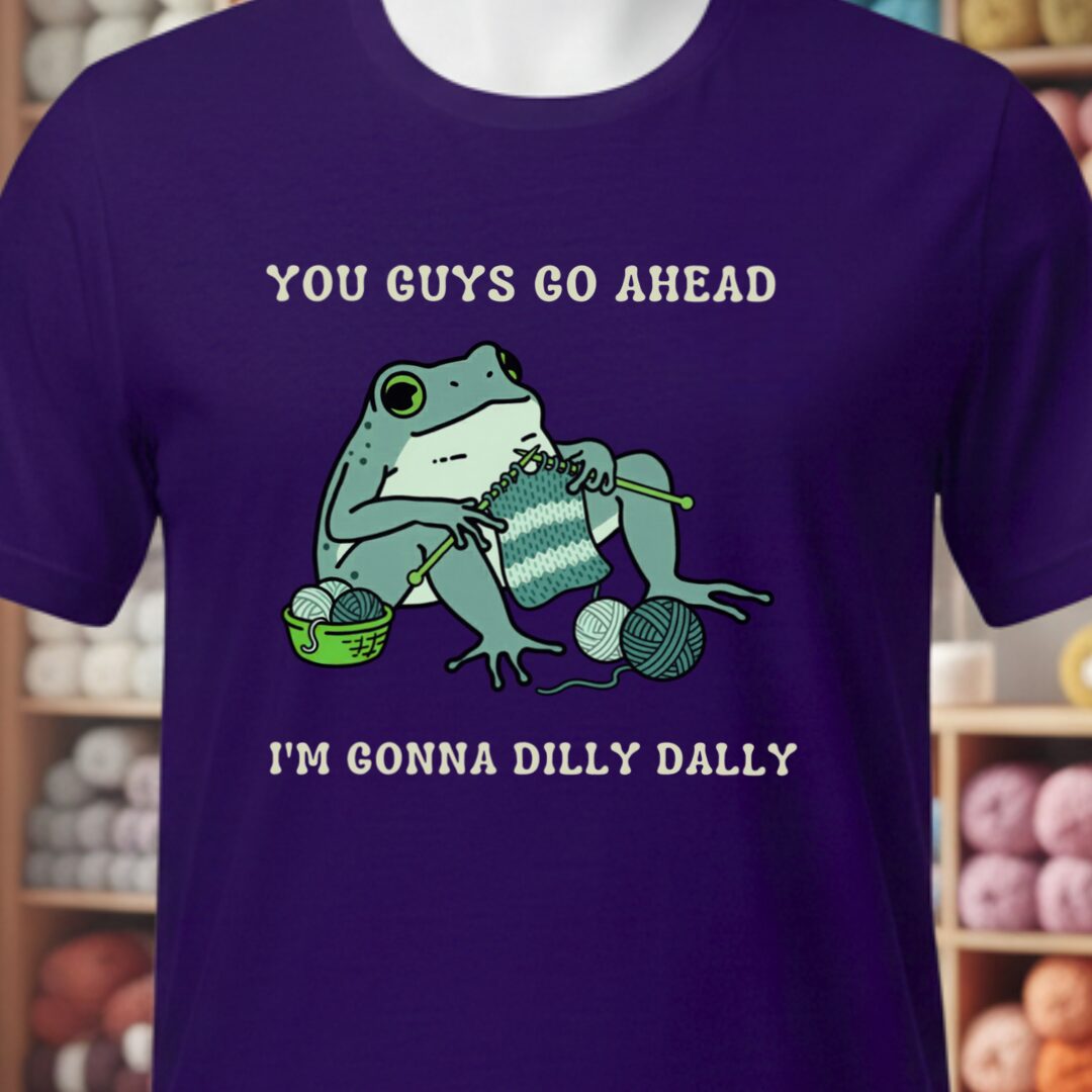 Frog Dilly Dallying T-Shirt Purple t-shirt